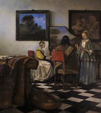 Vermeer replica, Het concert, sybrig.nl, denieuwevermeer, omroepmax, vermeer naschilderen, painting, johannes vermeer, olieschilderij, olieverf