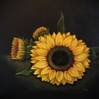 schilderij zonnebloemen